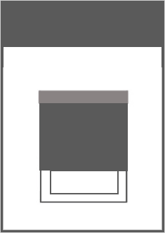 Stores et toiles installés à l'intérieur