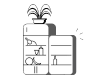 Home assistance and decluttering icon