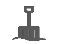 Manual snow shoveling service icon